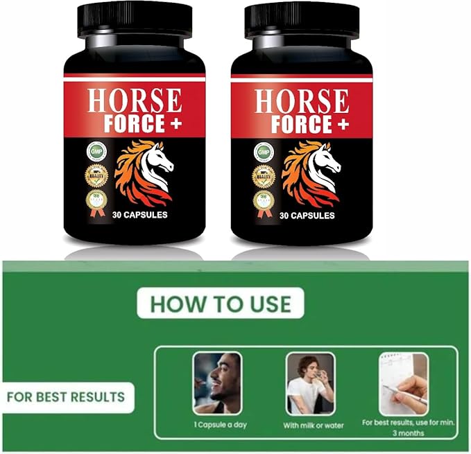 HORSE FORCE PLUS 30 Capsule for Men| Ayurvedic Medicine - For Stamina, Muscle Growth, Immunity & Overall Wellbeing| horse power plus Tablet