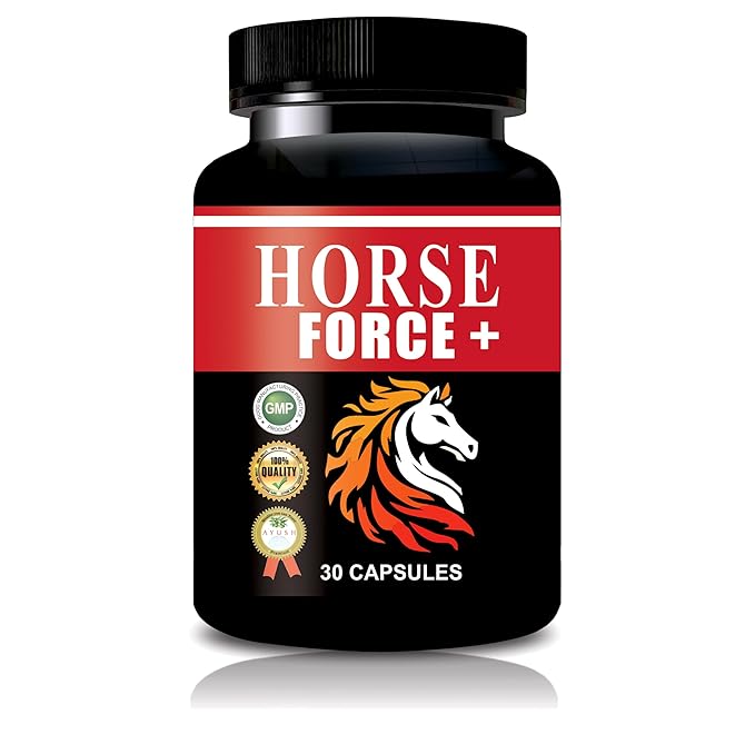 HORSE FORCE PLUS 30 Capsule for Men| Ayurvedic Medicine - For Stamina, Muscle Growth, Immunity & Overall Wellbeing| horse power plus Tablet